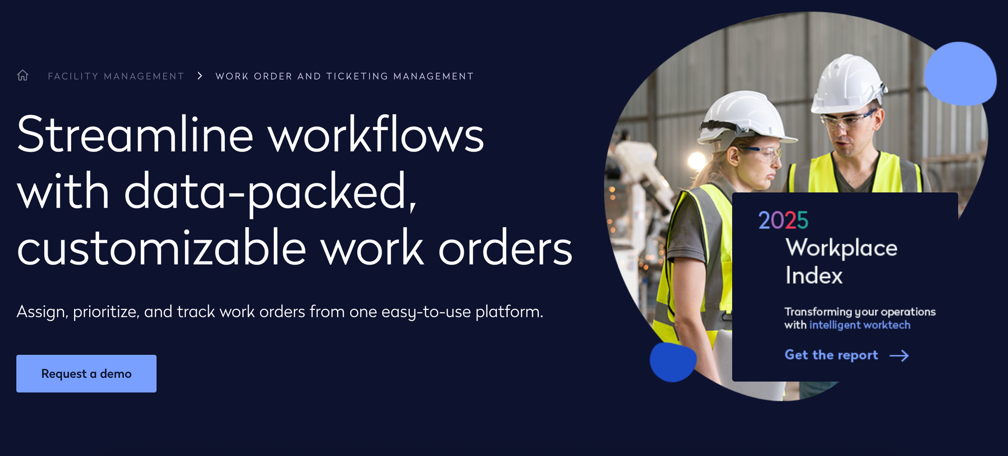 Eptura work order system for assigning, prioritizing, and tracking tasks